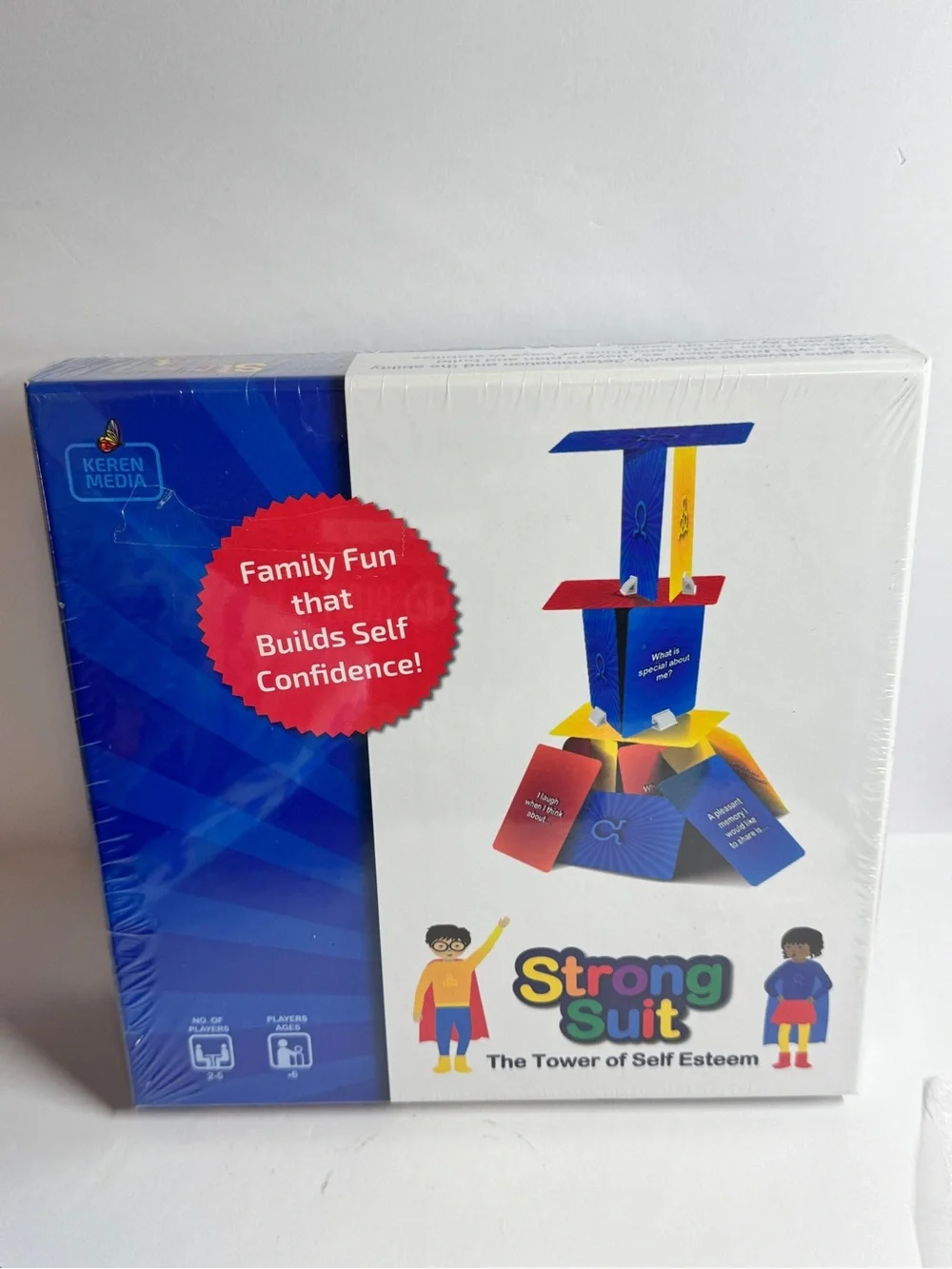 Strong Suit Kids Tower of Self Esteem Building Game - Blue/Red/Yellow